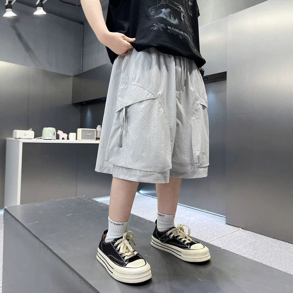 Casual Cargo Shorts for Boys Lightweight Mid-Length Pants Kids eprolo