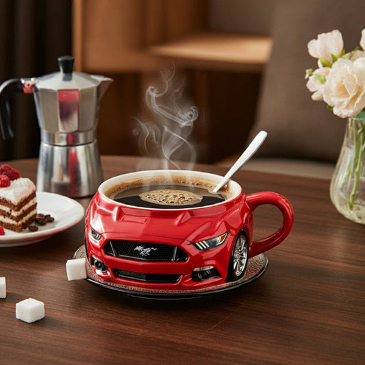 Car-Shaped Stainless Steel Coffee Mug – Handmade, Durable, Novelty Office Cup, Ideal Gift for Car Fans eprolo
