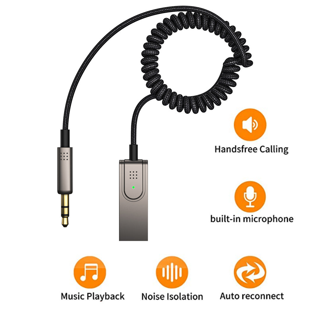 AUX car Bluetooth connection cable, USB car audio cable, audio call navigation conversion cable eprolo