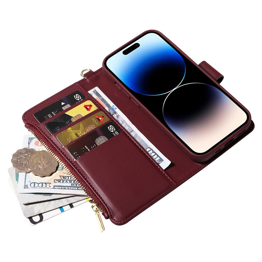 Apple 15 phone case flip wireless charging iPhone 14 phone leather case wallet style phone protection case eprolo