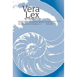 Vera Lex Vol 10: Journal of the International Natural Law Society - Paperback