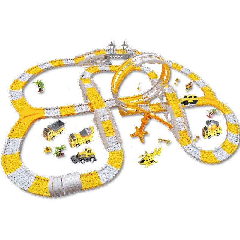 Electric toy track car wholesale children educational changeable track car small train track toy eprolo