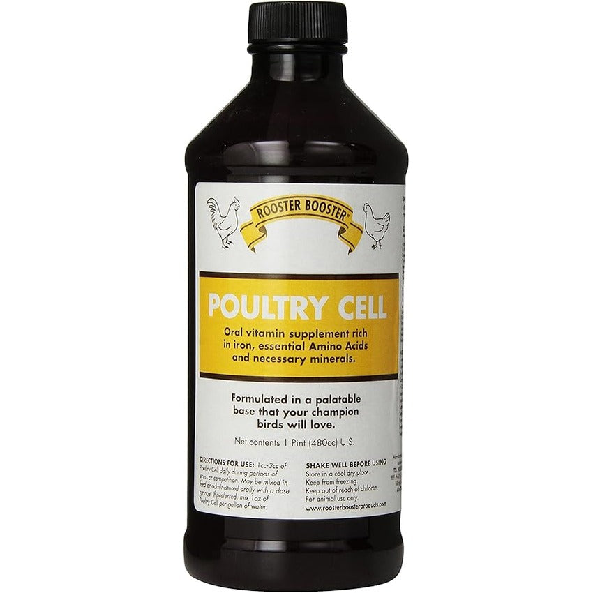 Rooster Booster Poultry Cell 16 oz + Poultry Booster 1.25 lb Poultry Care Bundle Paw and Tail Supply