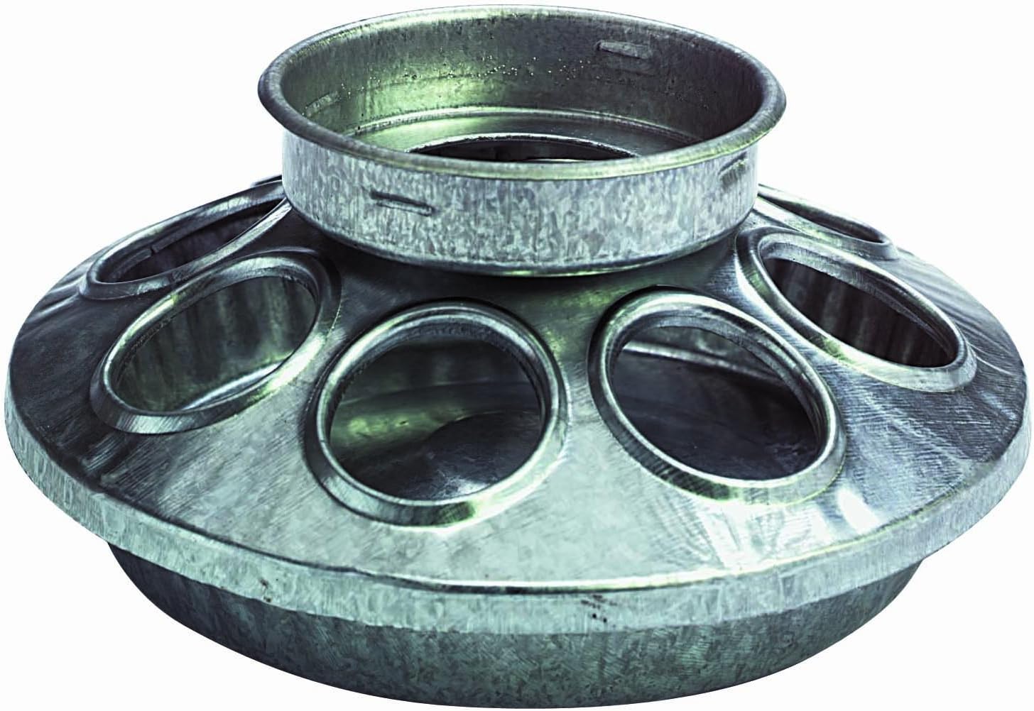 Mason Jar Baby Chick Feeder & Waterer Set - Galvanized Base with Glass Jar Bundle Paw and Tail Supply