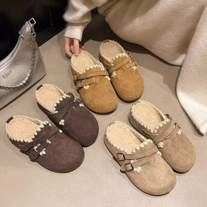Decorative Buckle Slip-Ons
