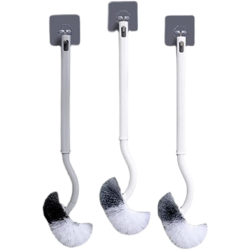 Ergonomic Toilet Cleaning Brush with Soft Bristles