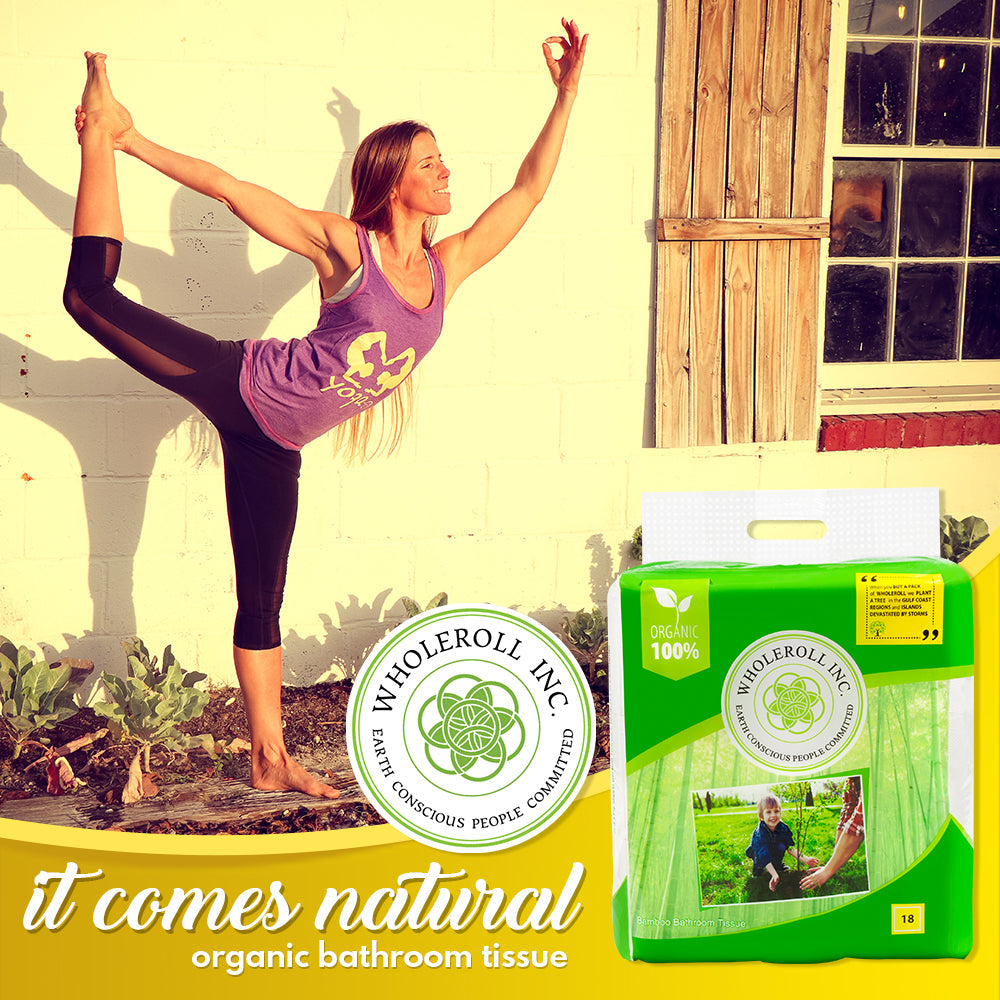 WHOLEROLL  Organic Bamboo Toilet Paper #18 Ct WHOLEROLL