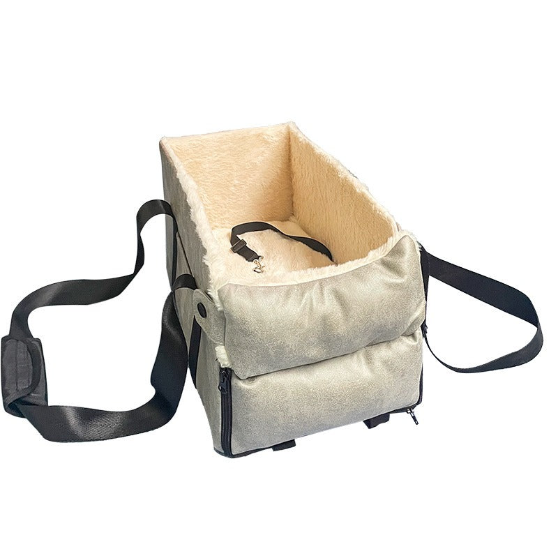Portable Pet Bed In Car Seat Booster Dog Car Seat Bed First Class with Clip-On Safety Leash eprolo