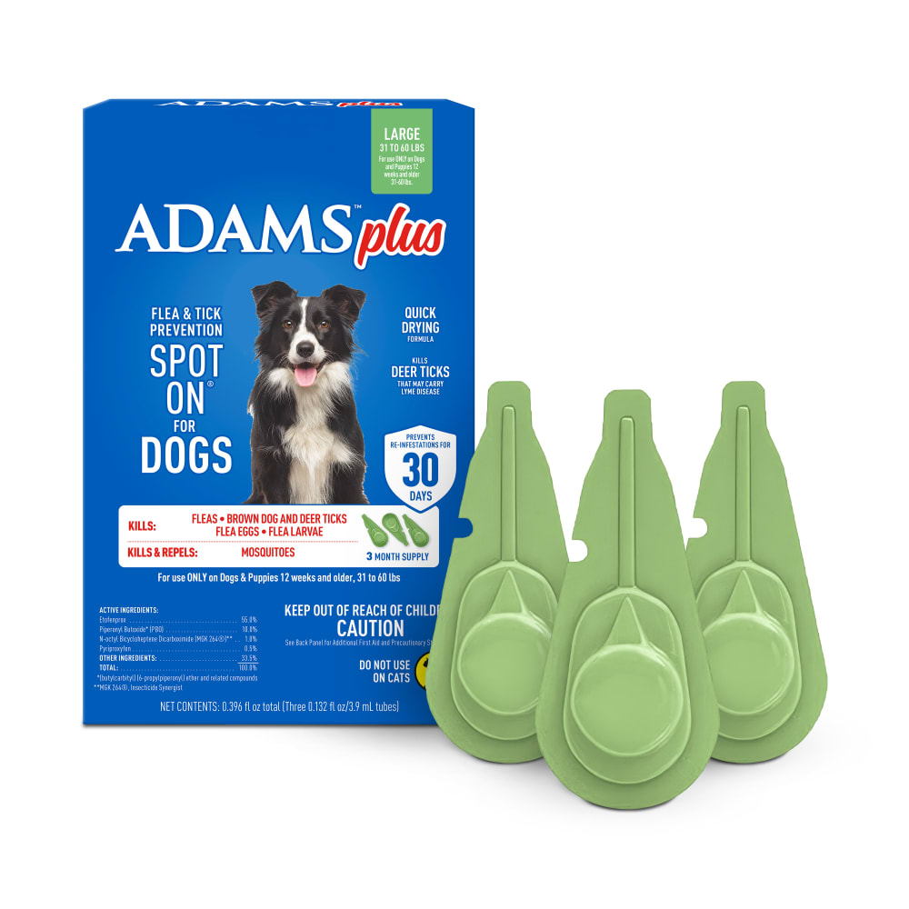 Adams Complete Indoor & Outdoor Flea Treatment System for Large Dogs 31–60 lbs Bundle Paw and Tail Supply