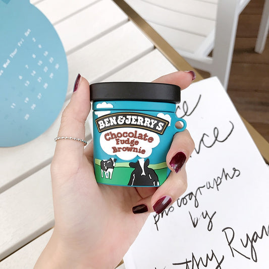 Brand ben jerry chocolate ice cream case For AirPods 1 2 Pro charge box soft silicone Wireless bluetooth earphone protect cover eprolo