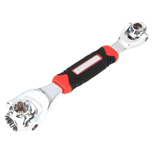 Tiger Wrench 48 in 1 Tools Socket Works with Spline Bolts Torx 360 Degree 6-Point Universial Furniture Car Repair 25cm only red eprolo