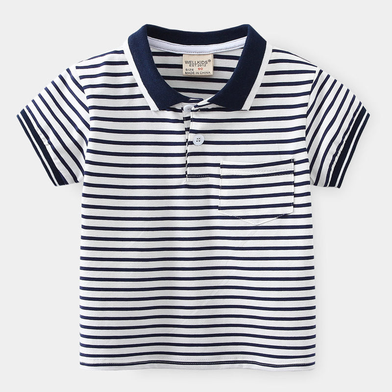 Short Sleeve Polo Shirt for Boys Cartoon Printed T-Shirt Kids Boy's Clothing eprolo