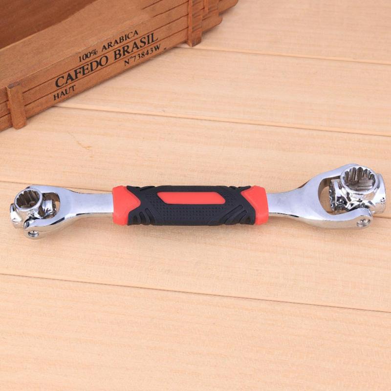 Tiger Wrench 48 in 1 Tools Socket Works with Spline Bolts Torx 360 Degree 6-Point Universial Furniture Car Repair 25cm only red eprolo