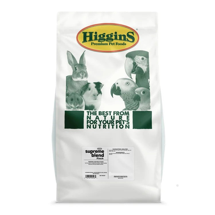 Higgings Supreme Finch Food 50 lbs. Natural Seed Blend for Healthy Birds Paw and Tail Supply