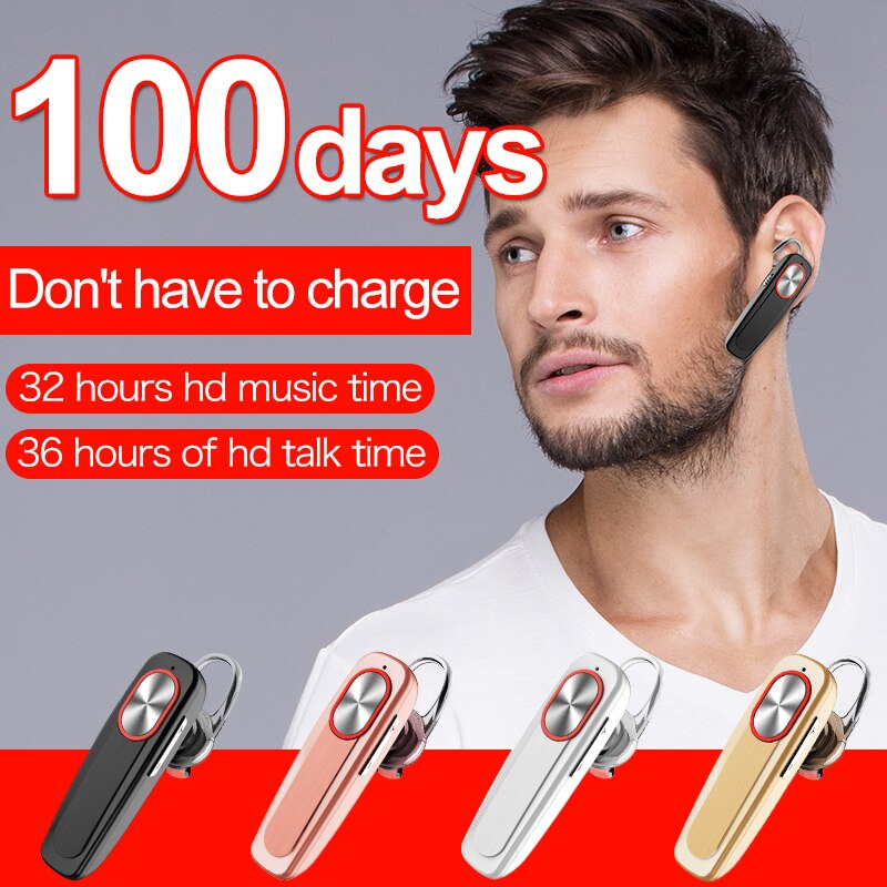 Wireless Bluetooth Headset Long Standby with Mic Handsfree Wireless Bluetooth Earphone Headphones Colorful Ear Hook  For Phone eprolo