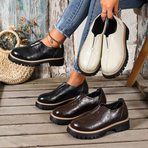 Round Toe Slip-On Loafers