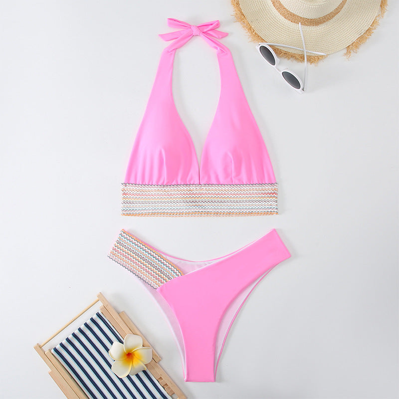 Solid color split swimsuit eprolo