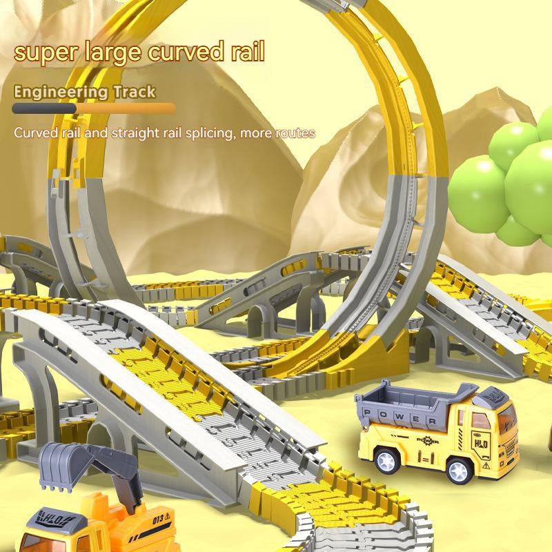 Electric toy track car wholesale children educational changeable track car small train track toy eprolo