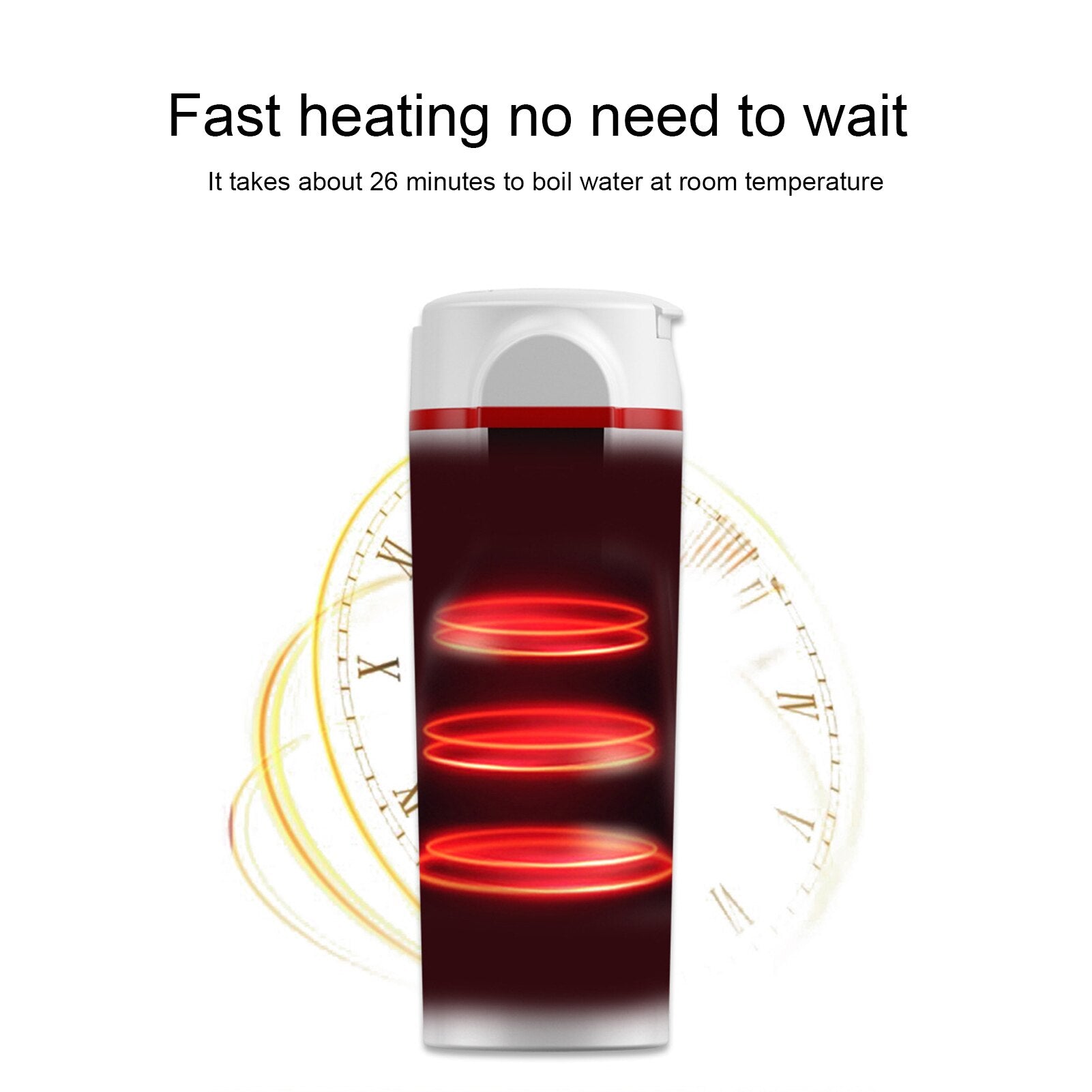 12V/24V 70W-100W Car Heating Cup 420ml Car Heated Smart Mug With Temperature Control Cigarette Lighter Car Kettle Water Heater eprolo