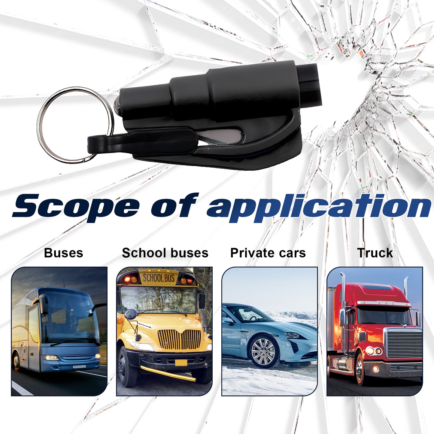 Car Emergency Hammer Car Glass Car Window Breaking Tool Mini Convenient Emergency Car Escape Hammer eprolo