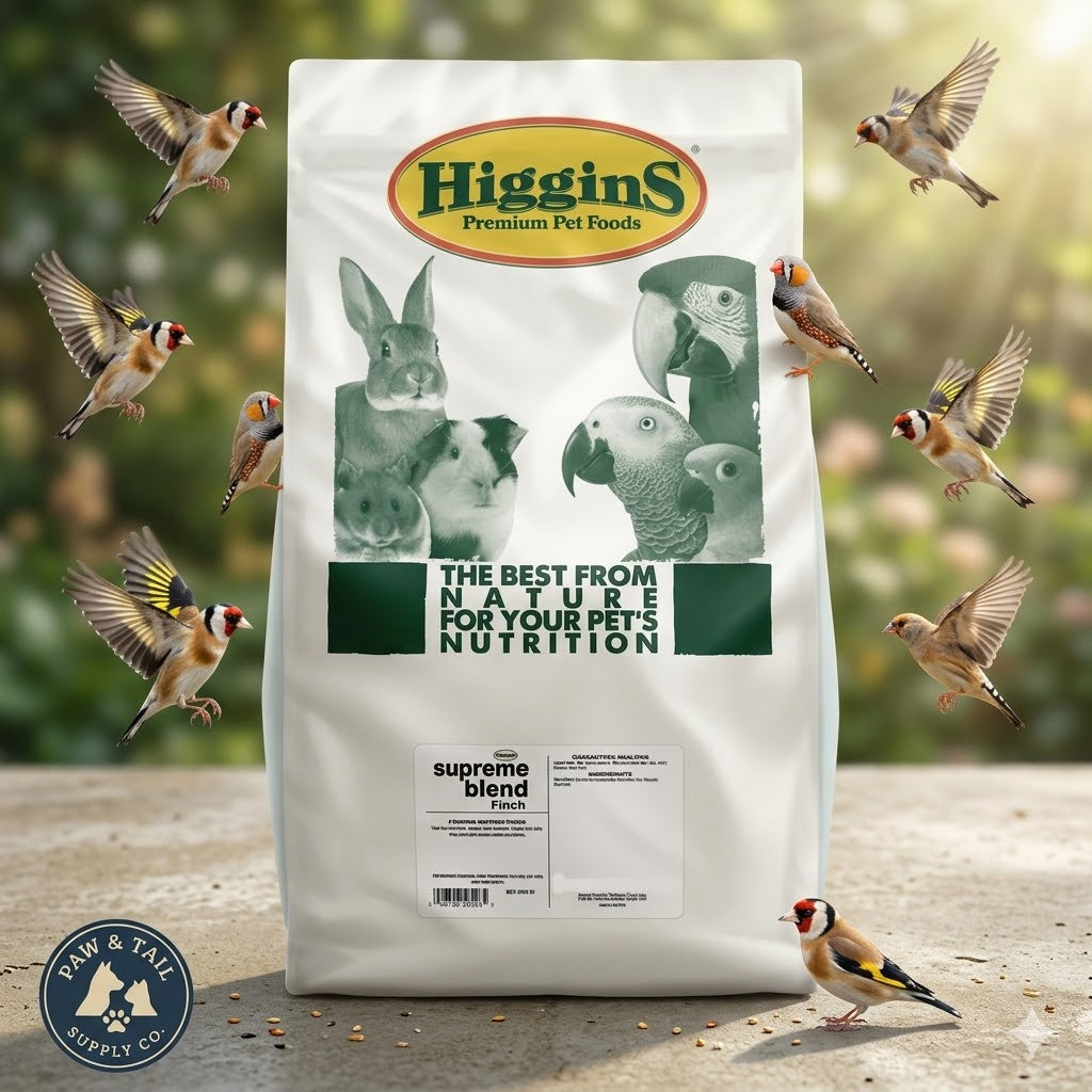 Higgings Supreme Finch Food 50 lbs. Natural Seed Blend for Healthy Birds Paw and Tail Supply
