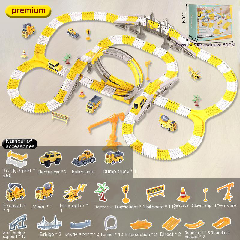 Electric toy track car wholesale children educational changeable track car small train track toy eprolo
