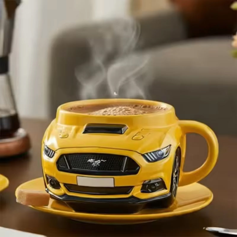 Car-Shaped Stainless Steel Coffee Mug – Handmade, Durable, Novelty Office Cup, Ideal Gift for Car Fans eprolo