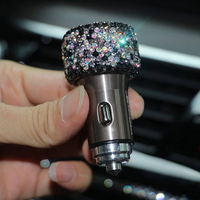 USB Car Charger For Mobile Phone Tablet GPS Fast Charger Car-Charger Dual USB Car Phone Charger Data Line Wire in Car Ornaments eprolo