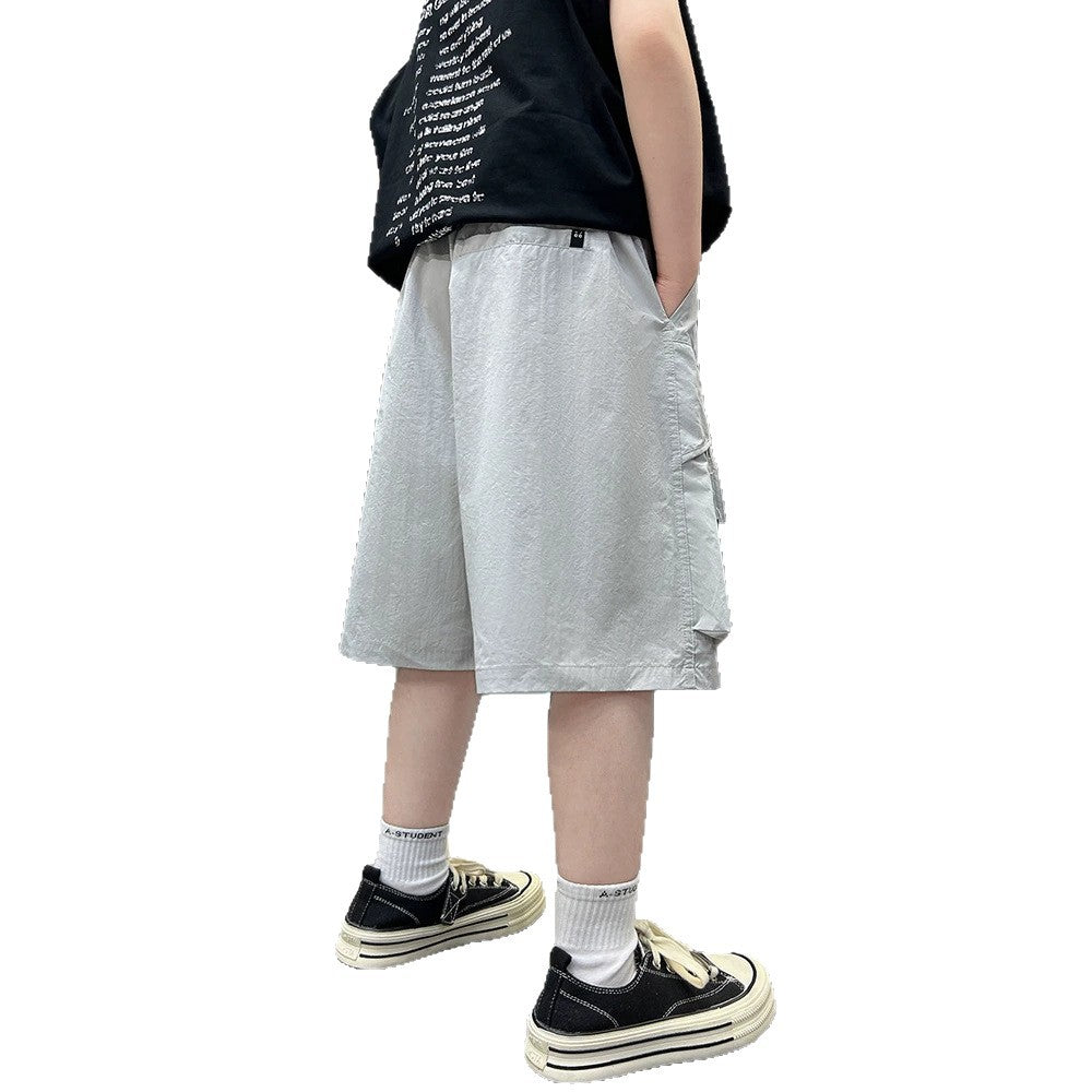 Casual Cargo Shorts for Boys Lightweight Mid-Length Pants Kids eprolo