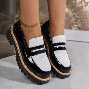 Round Toe Platform Loafers