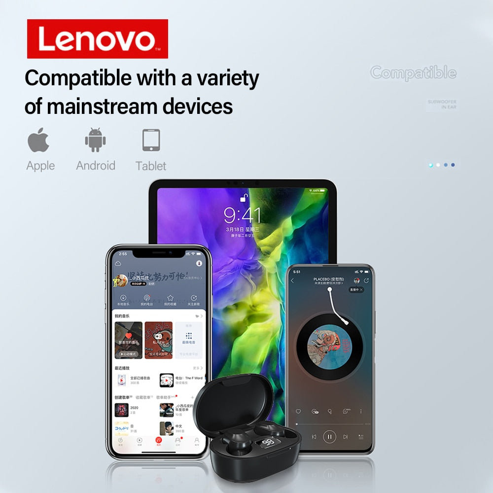 Original Lenovo XT91 TWS Earphone Wireless Bluetooth Headphones AI Control Gaming Headset Stereo bass With Mic Noise Reduction eprolo