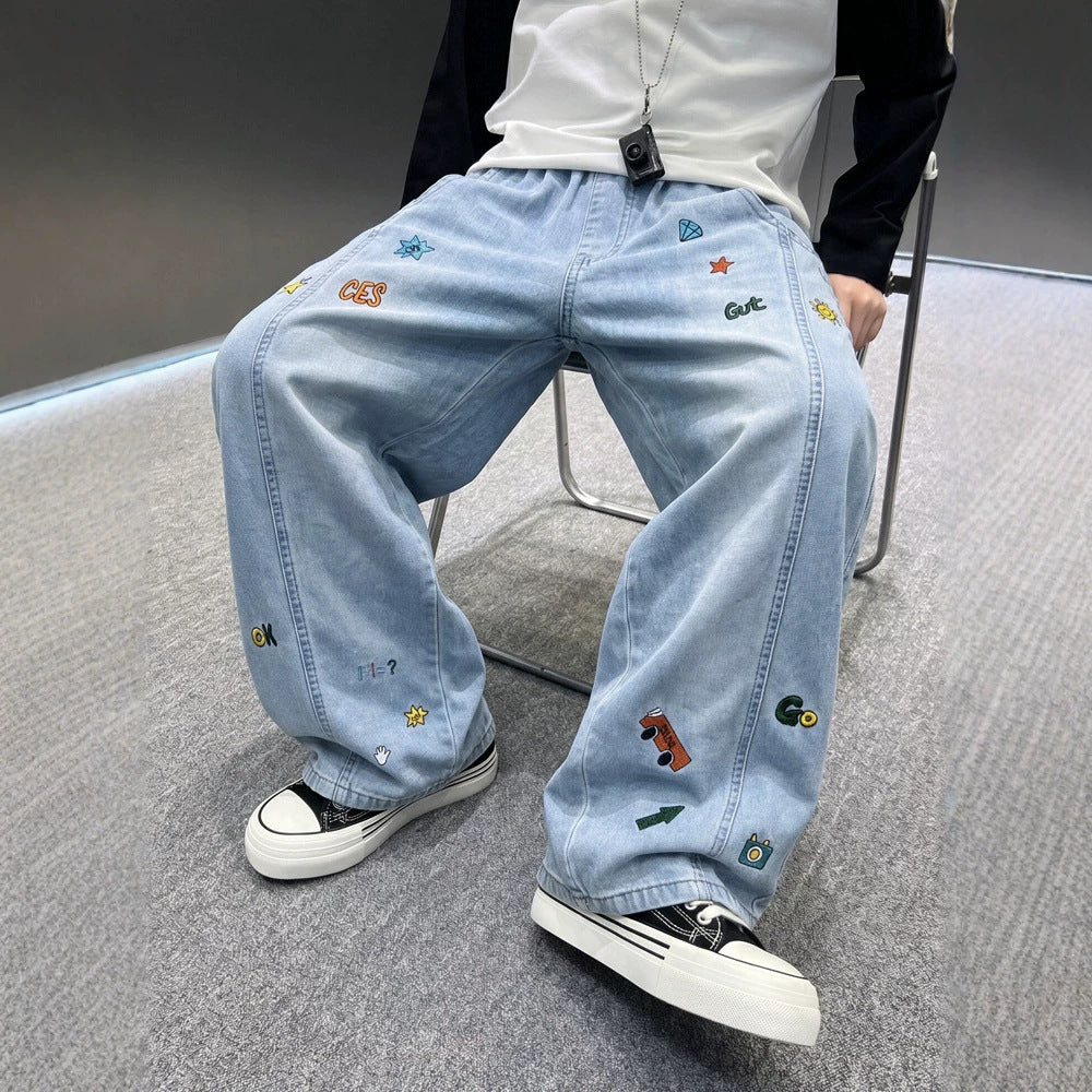 Casual Cool Lightweight Denim Pants for Boys eprolo