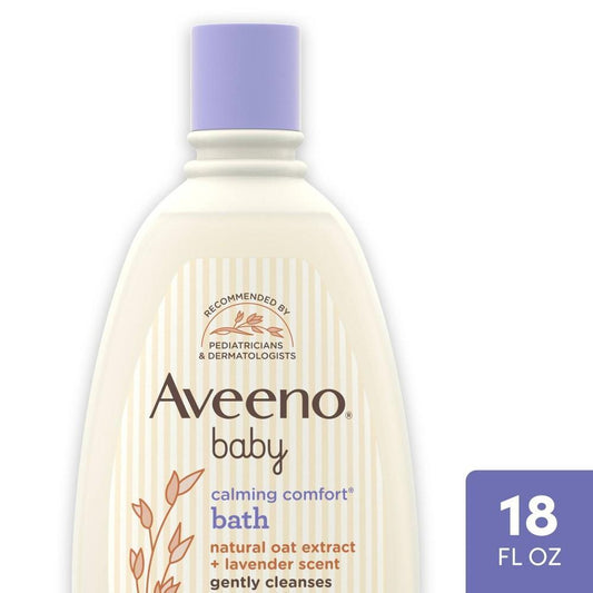 Aveeno Baby, Bath, Calming Comfort, Lavender & Vanilla Scented, 18 Fl Oz Pasteur Pharmacy