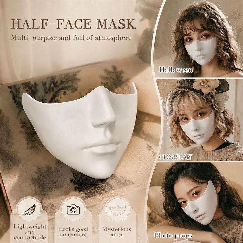 Fashion Hand Painted Half Face Mask Retro Antique Style Peking Opera Mask Cosplay Role Play Mask DIY Home Wall Decor Party Gift eprolo