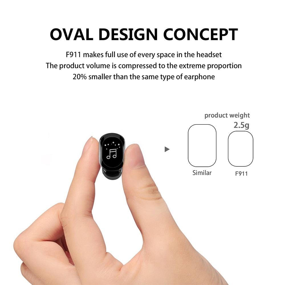 Invisible Ture Wireless Earphone Noise Cancelling Bluetooth Headphone Handsfree Stereo Headset TWS Earbud With Microphone eprolo