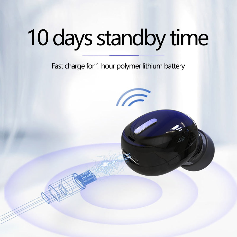 Mini In-Ear 5.0 Bluetooth Earphone HiFi Wireless Headset With Mic Sports Earbuds Handsfree Stereo Sound Earphones for all phones eprolo