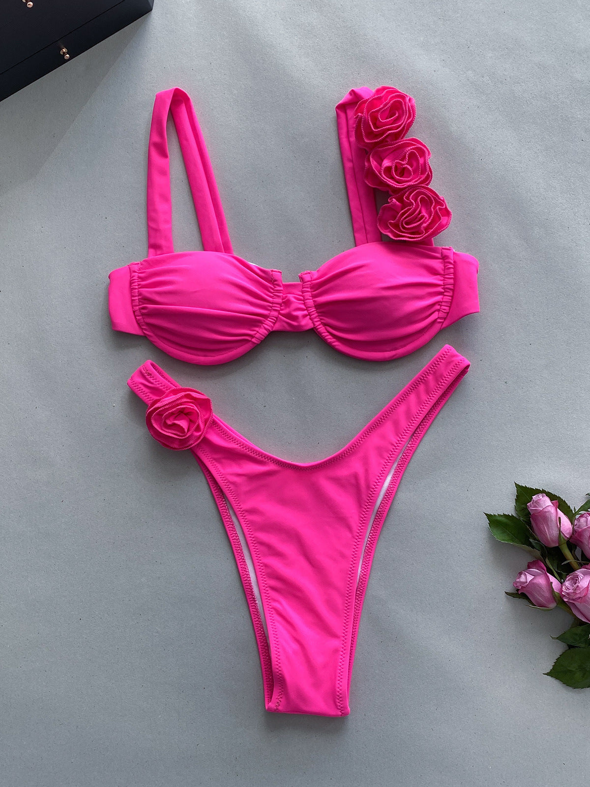 Flower split bikini swimsuit eprolo