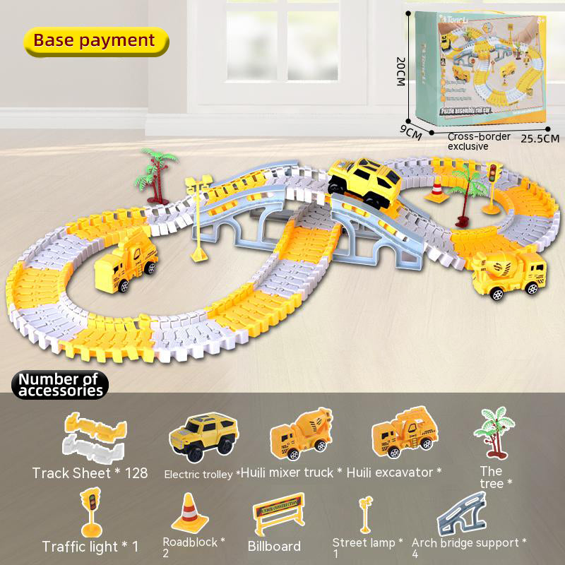 Electric toy track car wholesale children educational changeable track car small train track toy eprolo