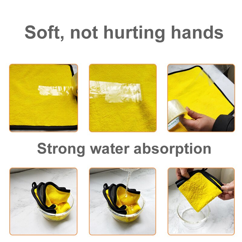 3/5/10 pcs Extra Soft Car Wash Microfiber Towel Car Cleaning Drying Cloth Car Care Cloth Detailing Car WashTowel Never Scrat eprolo