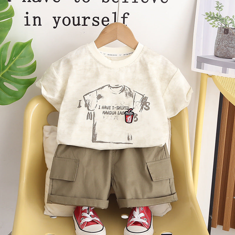 Baby Summer Casual Short Sleeve Two-Piece Set eprolo