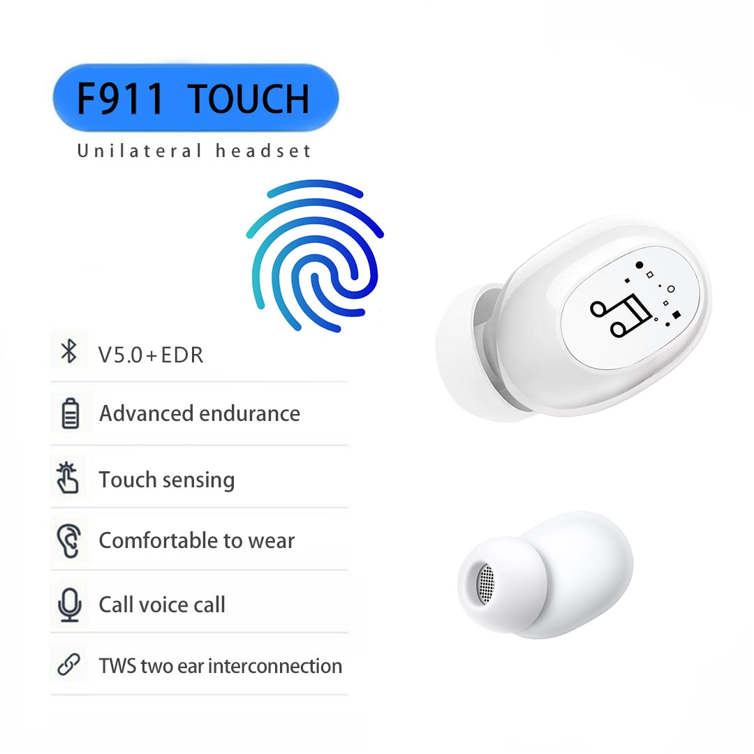 Invisible Ture Wireless Earphone Noise Cancelling Bluetooth Headphone Handsfree Stereo Headset TWS Earbud With Microphone eprolo