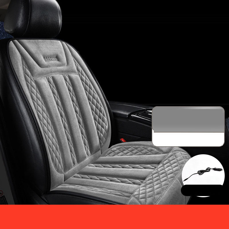 Car heated seat cushion winter single seat car electric heating modified plush seat cushion 12V24V warm eprolo