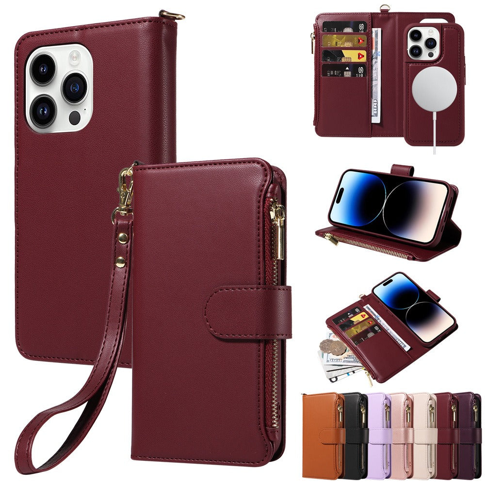 Apple 15 phone case flip wireless charging iPhone 14 phone leather case wallet style phone protection case eprolo