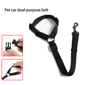 New Pet Leash Car Seat Belt 2 In 1 Dog Car Dual-Use Belt Rear Seat Rope