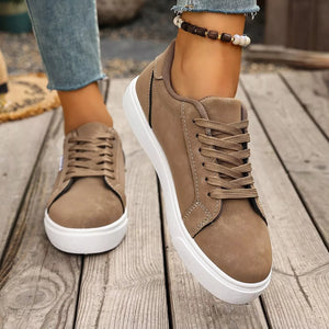 Round Toe Lace Up Sneakers