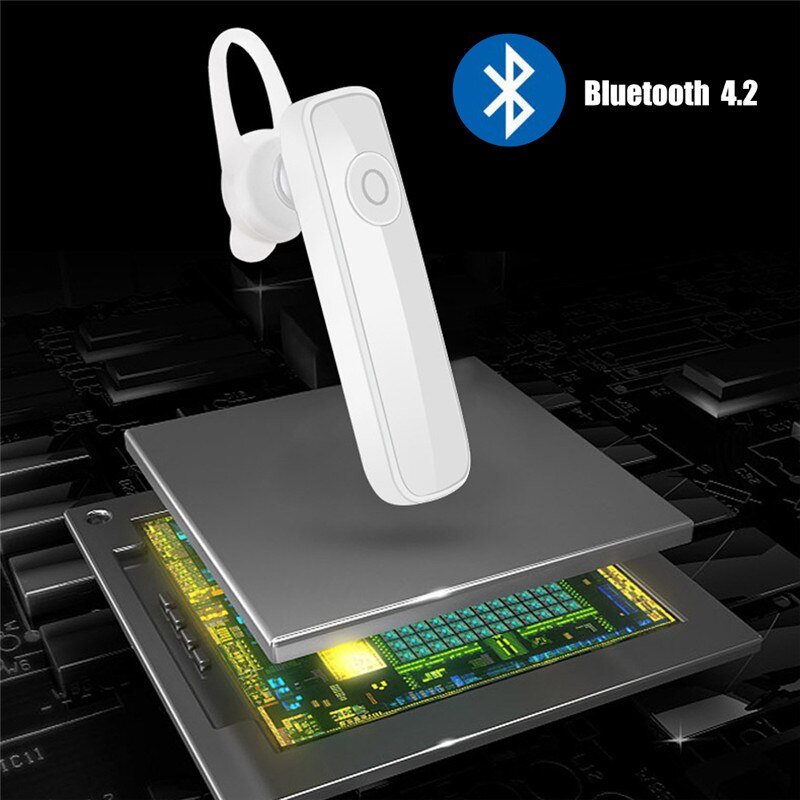 M165 Mini Bluetooth Earphone Stereo Bass Bluetooth Headset Handsfree Earloop Wireless Earpiece With Mic For All Smart Phones eprolo