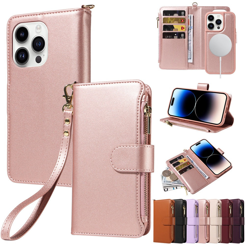 Apple 15 phone case flip wireless charging iPhone 14 phone leather case wallet style phone protection case eprolo