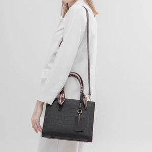 Crocodile Pattern Crossbody Bag