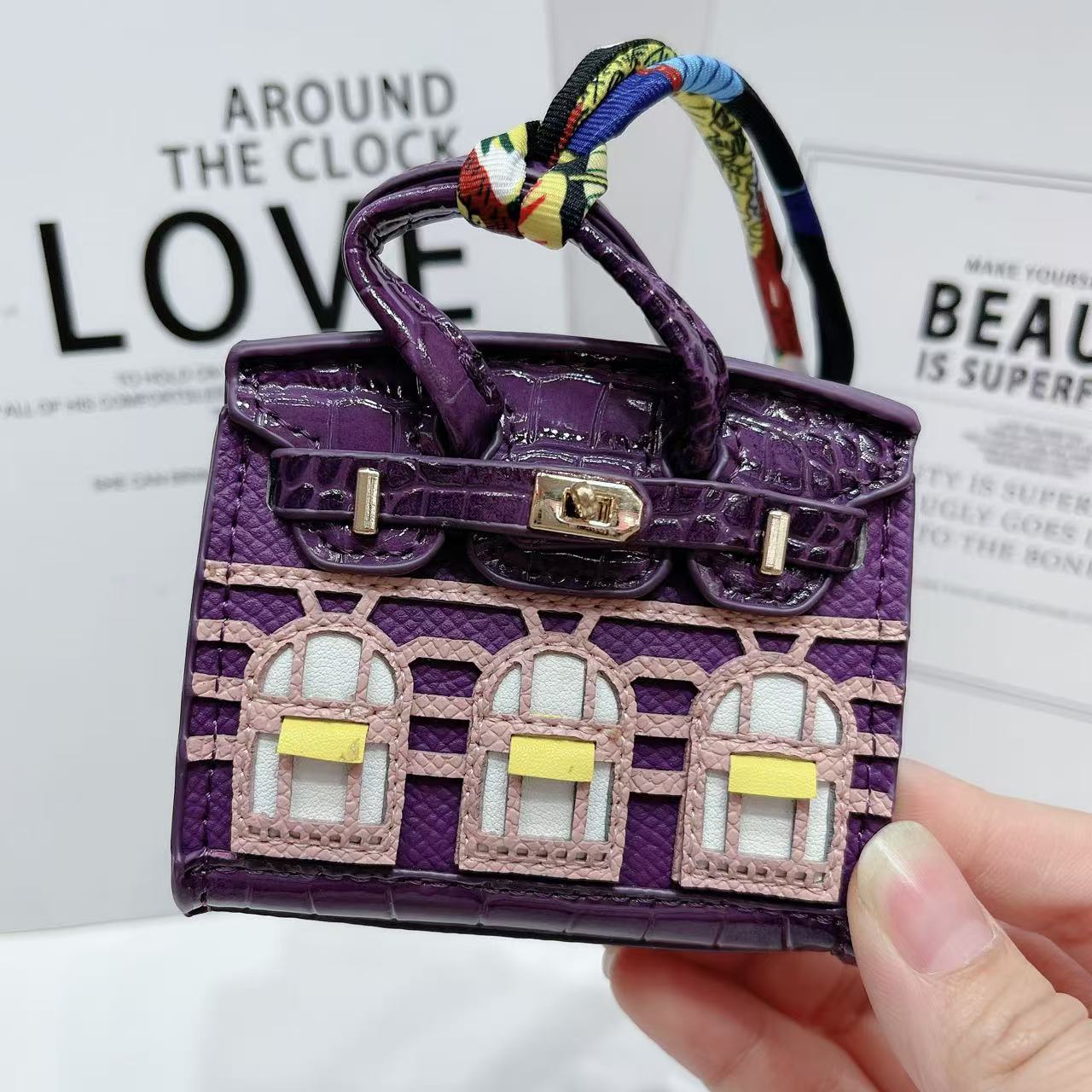 Small house bag mini window pendant headphone bag lipstick car key backpack backpack decoration eprolo