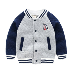Baseball Jacket for Boys, Casual Open Front Long Sleeve Outerwear